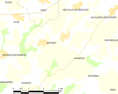 Detailkaart van de gemeente