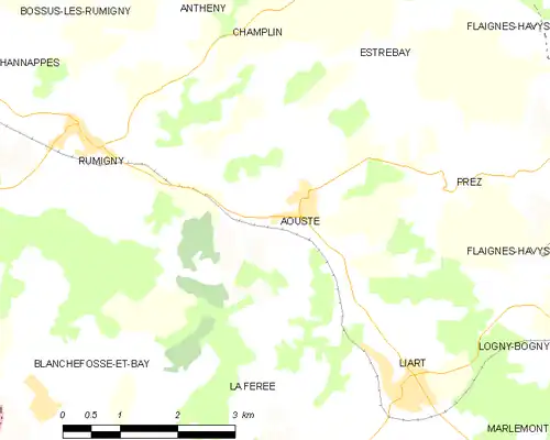 Detailkaart van de gemeente