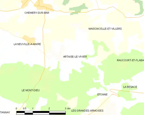 Detailkaart van de gemeente