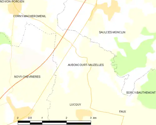 Detailkaart van de gemeente