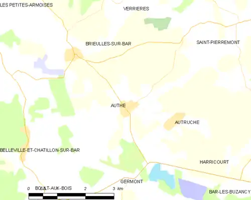 Detailkaart van de gemeente