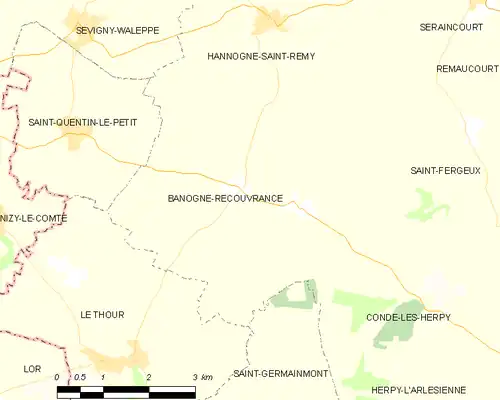 Detailkaart van de gemeente