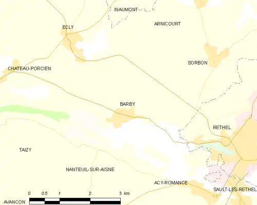 Detailkaart van de gemeente