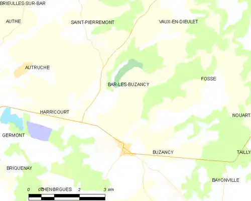 Detailkaart van de gemeente