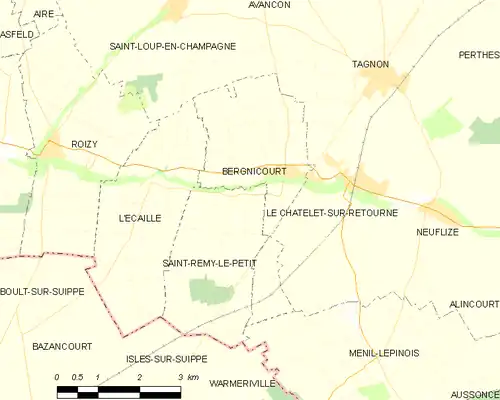 Detailkaart van de gemeente