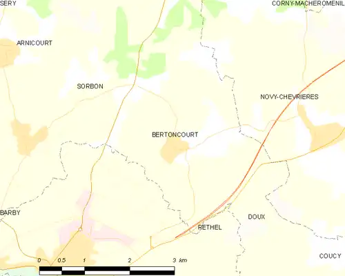 Detailkaart van de gemeente