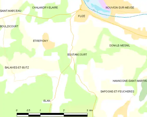 Detailkaart van de gemeente