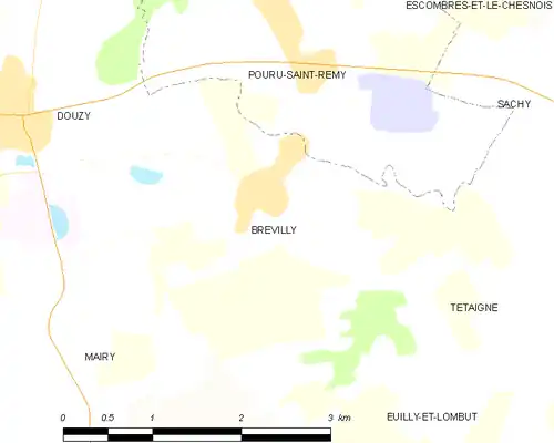 Detailkaart van de gemeente