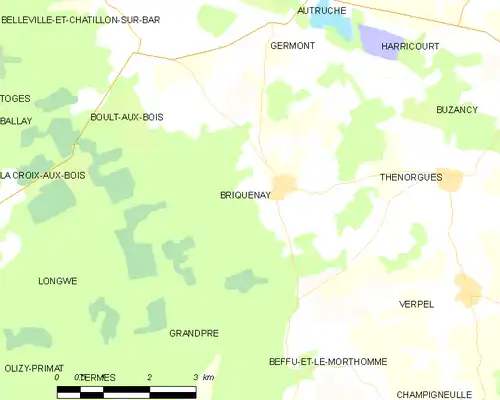 Detailkaart van de gemeente