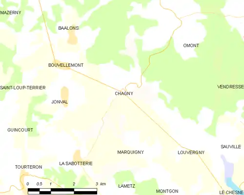 Detailkaart van de gemeente