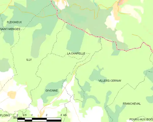 Detailkaart van de gemeente