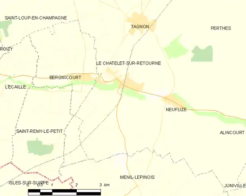 Detailkaart van de gemeente