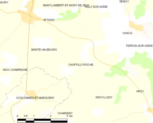 Detailkaart van de gemeente