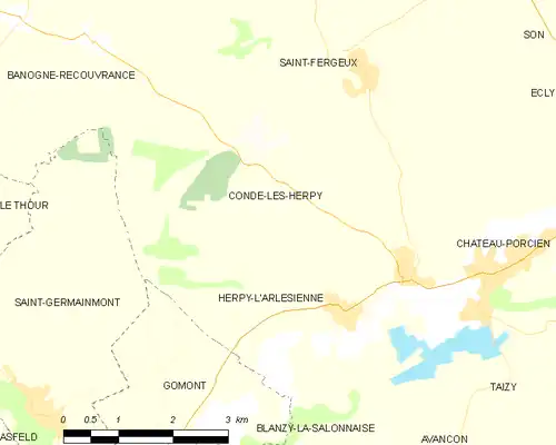 Detailkaart van de gemeente