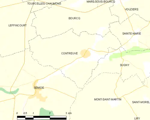 Detailkaart van de gemeente