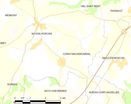 Detailkaart van de gemeente