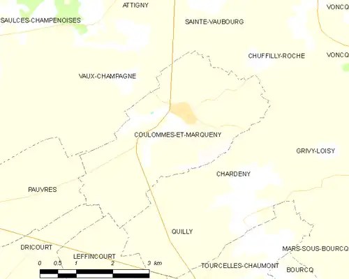 Detailkaart van de gemeente