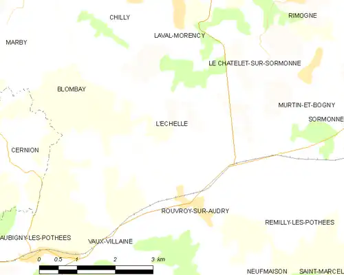 Detailkaart van de gemeente