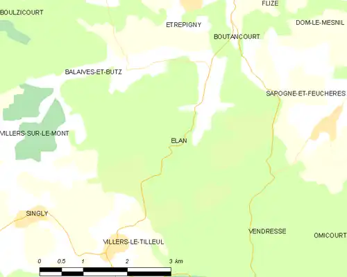 Detailkaart van de gemeente