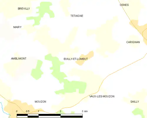 Detailkaart van de gemeente