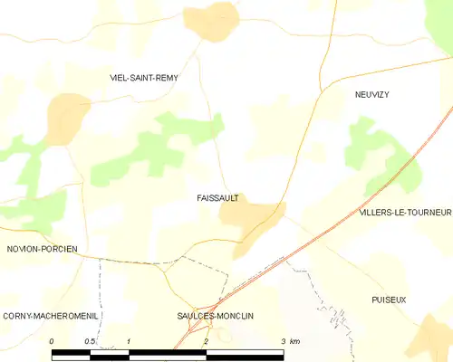Detailkaart van de gemeente