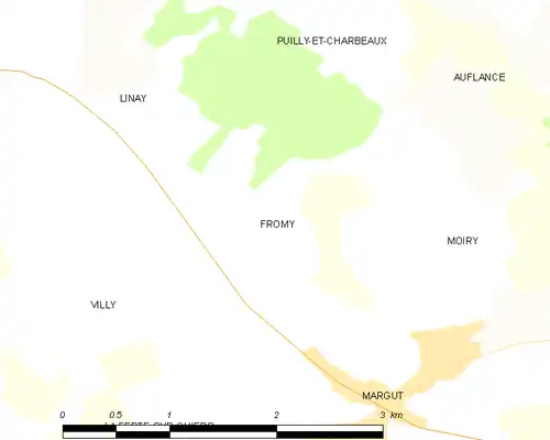 Detailkaart van de gemeente