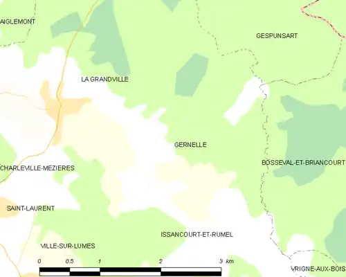 Detailkaart van de gemeente