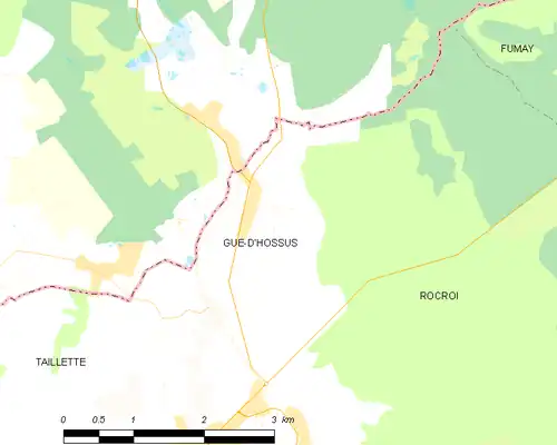 Detailkaart van de gemeente