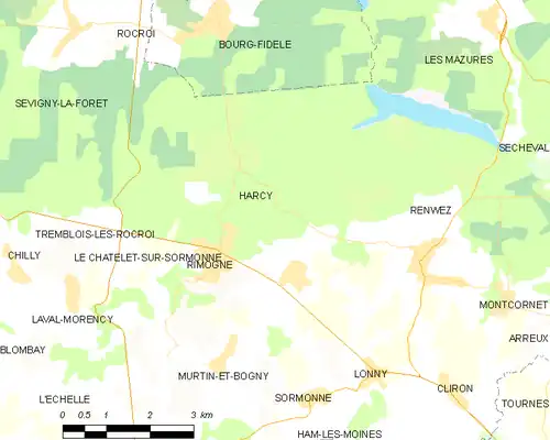 Detailkaart van de gemeente