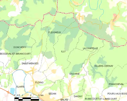 Detailkaart van de gemeente