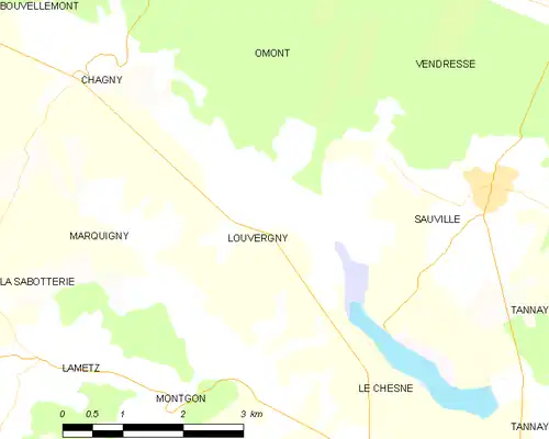 Detailkaart van de gemeente