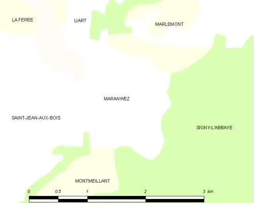 Detailkaart van de gemeente