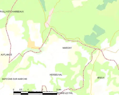 Detailkaart van de gemeente