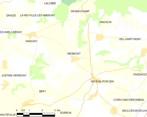 Detailkaart van de gemeente