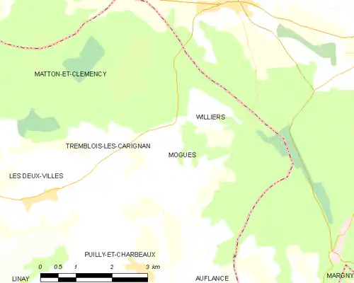 Detailkaart van de gemeente