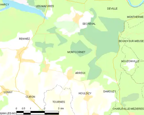 Detailkaart van de gemeente