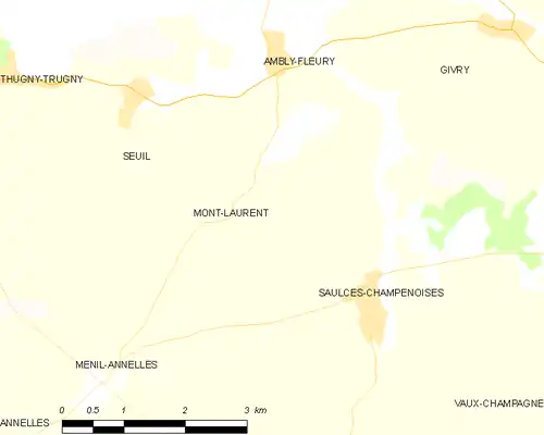 Detailkaart van de gemeente