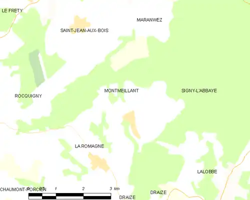 Detailkaart van de gemeente