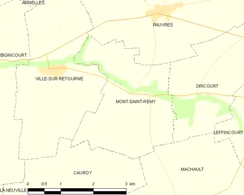 Detailkaart van de gemeente