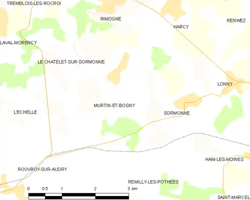 Detailkaart van de gemeente