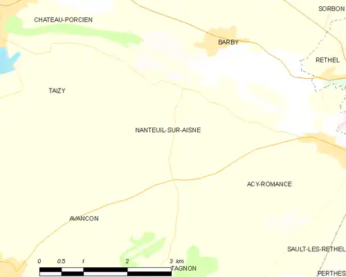 Detailkaart van de gemeente