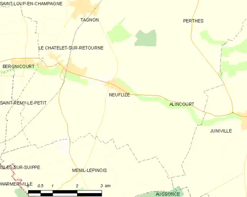 Detailkaart van de gemeente