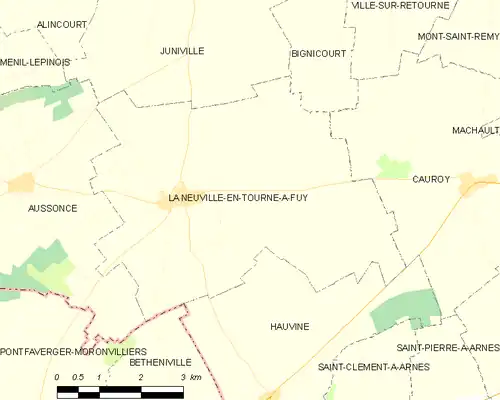 Detailkaart van de gemeente