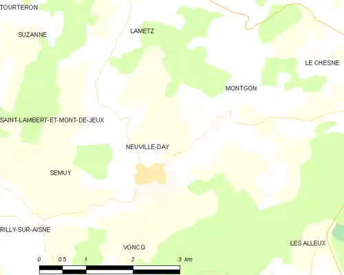 Detailkaart van de gemeente