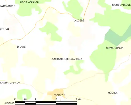 Detailkaart van de gemeente