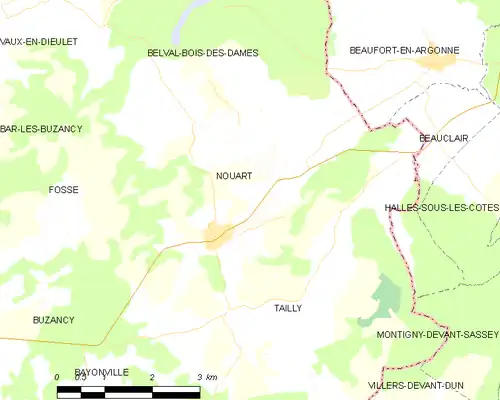 Detailkaart van de gemeente