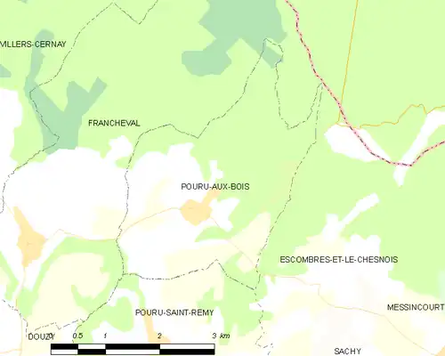 Detailkaart van de gemeente