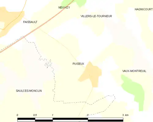 Detailkaart van de gemeente