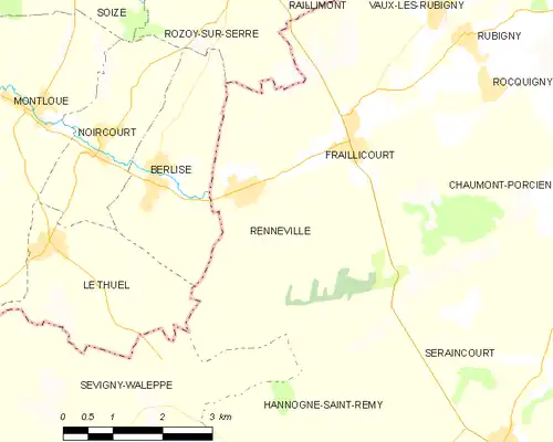 Detailkaart van de gemeente