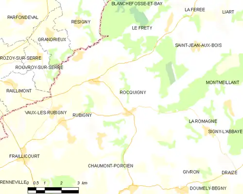 Detailkaart van de gemeente